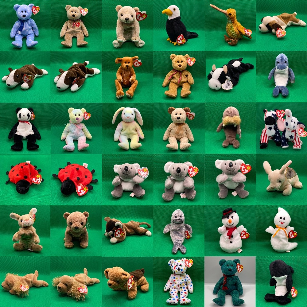 Lot of over 40 Vintage Ty Babies